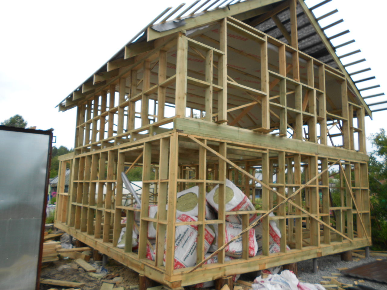 построить двухэтажный каркасный дом своими руками